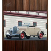 Металлическая табличка Ford V8 Deluxe Roadster (40-710)